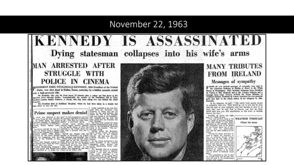 jfk assassination headline