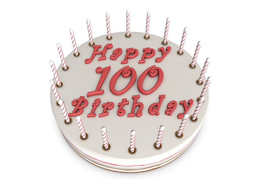 100 year bday cake