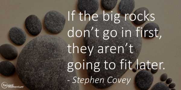 Has Your Strategic Plan put the Big Rocks in First?